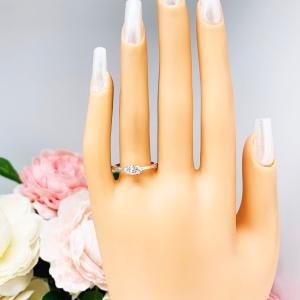 Marquise CZ East West Stacking Engagement Ring