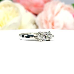 Marquise CZ East West Engagement Ring