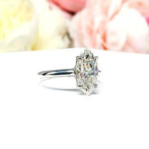 Marquise Near Colorless 14x7mm Cubic Zirconia Engagement Ring RING SIZE 8.75 FINAL SALE