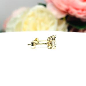 Asscher Near Colorless Cubic Zirconia Stud Earrings