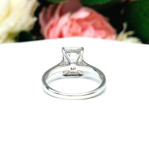 Elongated Asscher CZ Engagement Ring Size 6.5 – 10x8mm, Sterling Silver
