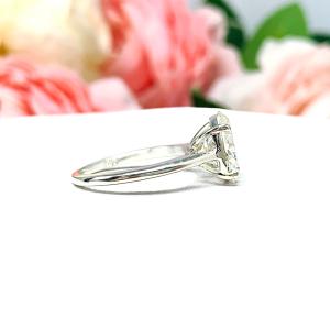 Oval CZ Engagement Ring Near Colorless Size 7.25 FINAL SALE