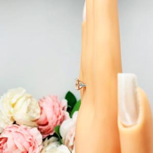 Oval CZ Engagement Ring Near Colorless Size 7.25 FINAL SALE