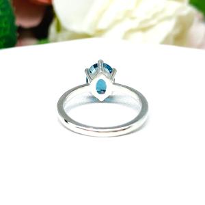 London Blue Nanocrystal Nanogem Oval Ring