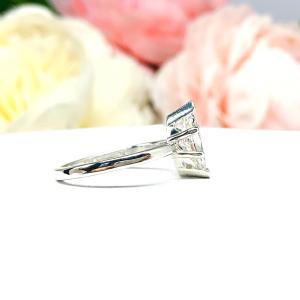 Marquise Near Colorless Cubic Zirconia 6 Prong Engagement Ring SIZE 7 FINAL SALE