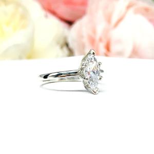Marquise Cubic Zirconia 6 Prong Engagement Ring SIZE 7 FINAL SALE