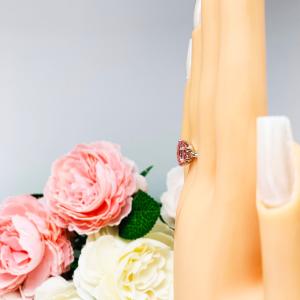 Lab Padparadscha Sapphire Oval Ring