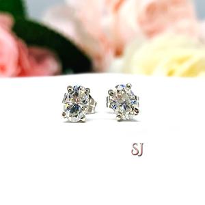 Oval Moissanite 14k Gold Stud Earrings 6x4mm 1 Carat Total Authentic CLEARANCE