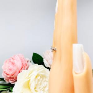 Oval Cubic Zirconia East West Horizontal Set Engagement Ring