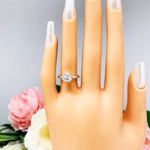 Oval Cubic Zirconia East West Horizontal Set Engagement Ring