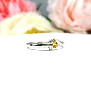 November Birthstone Golden Citrine Stacking Ring