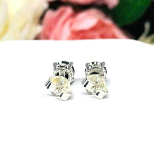 Round Black Moissanite Stud Earrings Authentic