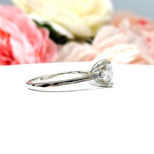 Princess CZ 3-Stone Engagement Ring Size 8 – 7mm, Pear Side Stones, Sterling Silver