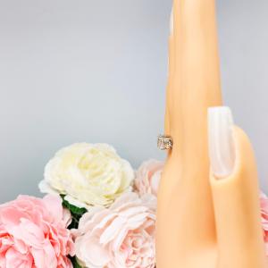 Round Near Colorless CZ Three Stone Engagement Ring