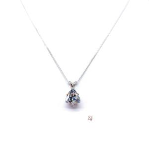 10mm Trillion Cubic Zirconia Pendant With Optional Chain FINAL SALE