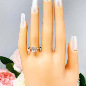 Round Near Colorless CZ Engagement Ring