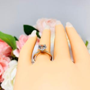 Round Cubic Zirconia Engagement Ring