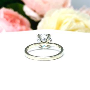 Round Cubic Zirconia Engagement Ring