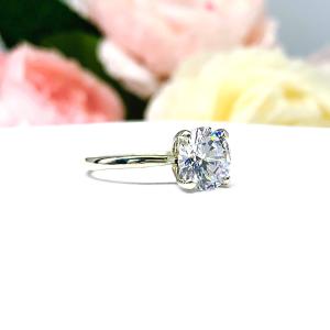 Round Cubic Zirconia Engagement Ring