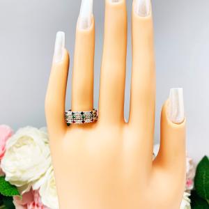 Lab Created Ruby CZ Round Wedding Band Stacking 2mm