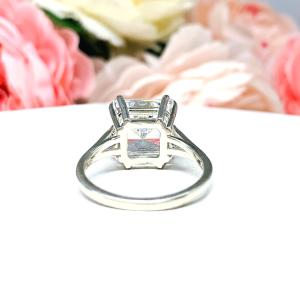 Princess Cubic Zirconia Statement Engagement Solitaire Ring