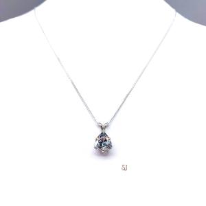 10mm Trillion Cubic Zirconia Pendant With Optional Chain FINAL SALE