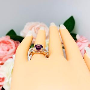 Natural Round Amethyst Aquamarine Pear Ring SIZE 6.75 FINAL SALE