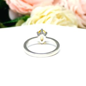 Genuine Oval Golden Citrine Ring