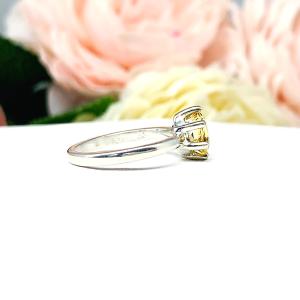 Genuine Oval Golden Citrine Ring