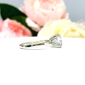 Round Cubic Zirconia Engagement Ring