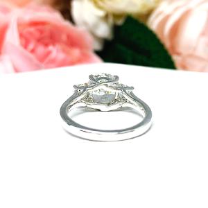 Round Cubic Zirconia Round Accents Engagement Ring