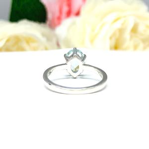 Natural Aquamarine 9x7mm Oval Ring Size 8