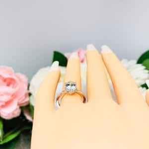 Natural Aquamarine 9x7mm Oval Ring Size 8