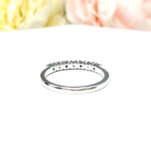 Lab Blue Sapphire CZ 2mm Round Stacking Wedding Band