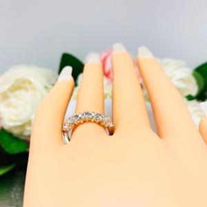 Round Near Colorless 4mm Cubic Zirconia Five Stone Ring