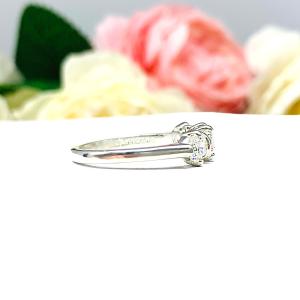 Round Near Colorless 4mm Cubic Zirconia Four Stone Ring