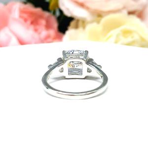 Brilliant Cushion Trillion CZ Engagement Ring