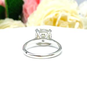 Cushion 10mm Near Colorless CZ Split Prong Engagement Ring