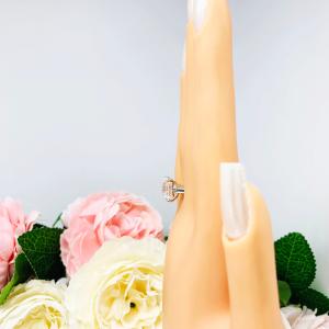 Asscher Near Colorless 10mm CZ Engagement Ring SIZES 6 and 8