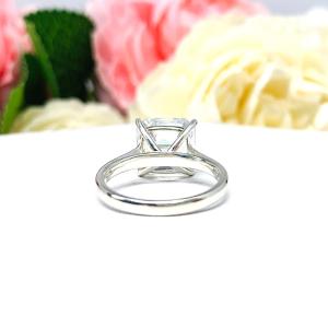 Asscher Near Colorless 10mm CZ Engagement Ring SIZES 6 and 8