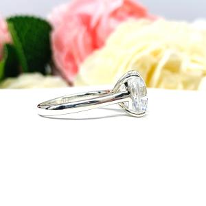 Asscher Near Colorless 10mm CZ Engagement Ring SIZES 6 and 8