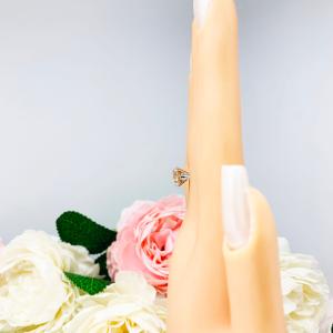 Old Mine Cut 8mm Champagne CZ Engagement Ring