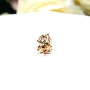 Round Moissanite Martini SINGLE STUD 14k Gold Earring Authentic