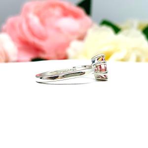 Oval Swarovski Morganite Pink 7x5mm CZ Ring