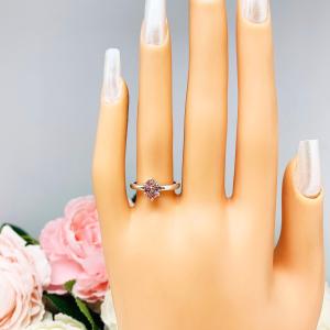 Oval Swarovski Morganite Pink 7x5mm CZ Ring