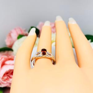 Madeira Citrine Oval Ring SIZE 6 - Genuine 6x4mm gemstone - Sterling silver ornamental leaf setting