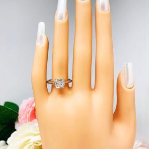 Cushion Moissanite Engagement Ring Size 9 – 7.5mm (2 cts), 10k White Gold