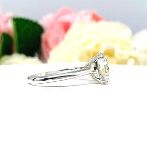 Cushion 10mm Near Colorless CZ Split Prong Engagement Ring