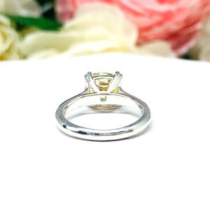 Old Mine Cut 8mm Champagne CZ Engagement Ring