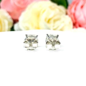 Old Mine Cut Cubic Zirconia Basket Stud Earrings